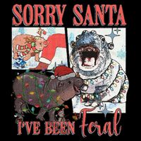 Moo Deng Christmas Santa Hat Sorry Santa IVe Been Feral Impact Tech Backpack