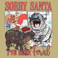 Moo Deng Christmas Santa Hat Sorry Santa IVe Been Feral Cooling Performance Crew T-Shirt