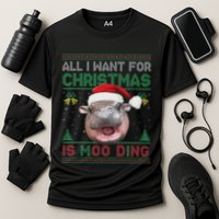 Moo Deng Christmas All I Want For Christmas Is Moo Deng Performance Shirt