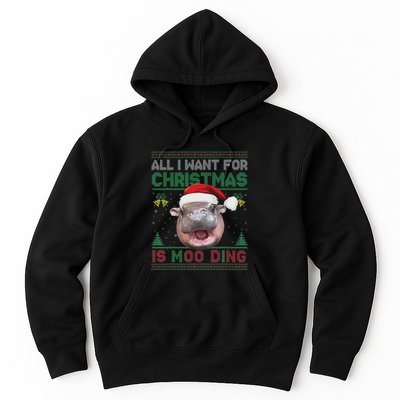 Moo Deng Christmas All I Want For Christmas Is Moo Deng Hoodie