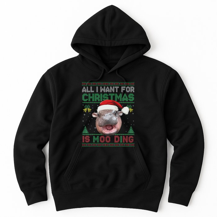Moo Deng Christmas All I Want For Christmas Is Moo Deng Hoodie