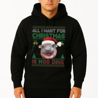 Moo Deng Christmas All I Want For Christmas Is Moo Deng Hoodie