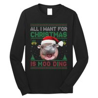 Moo Deng Christmas All I Want For Christmas Is Moo Deng Long Sleeve Shirt