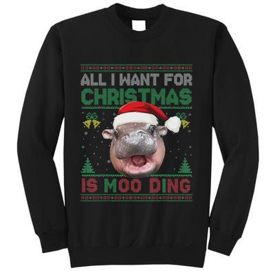 Moo Deng Christmas All I Want For Christmas Is Moo Deng Sweatshirt