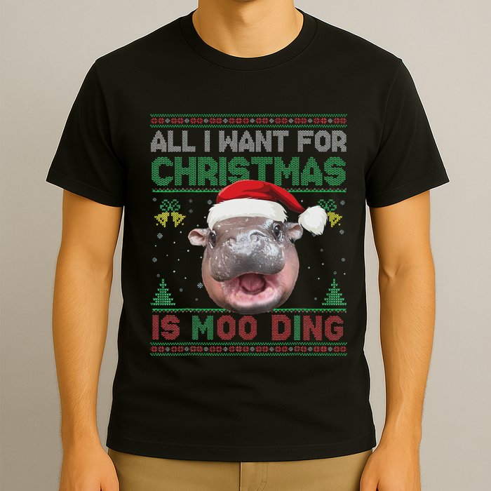 Moo Deng Christmas All I Want For Christmas Is Moo Deng T-Shirt