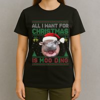 Moo Deng Christmas All I Want For Christmas Is Moo Deng T-Shirt