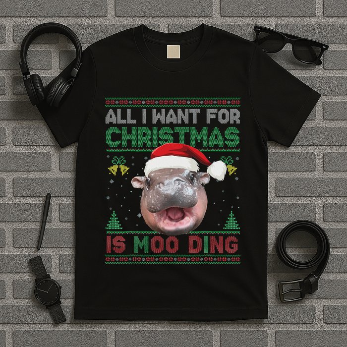 Moo Deng Christmas All I Want For Christmas Is Moo Deng T-Shirt