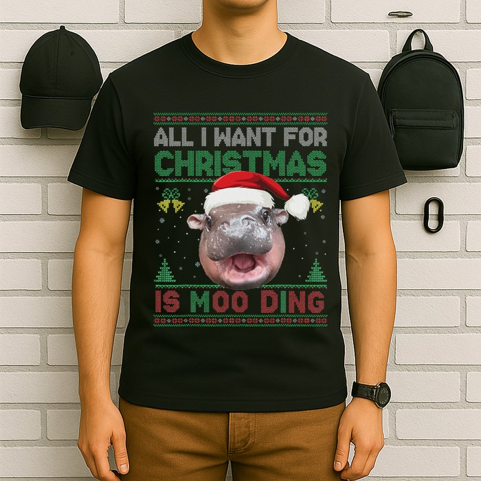 Moo Deng Christmas All I Want For Christmas Is Moo Deng T-Shirt