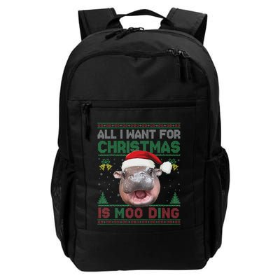 Moo Deng Christmas All I Want For Christmas Is Moo Deng Backpack