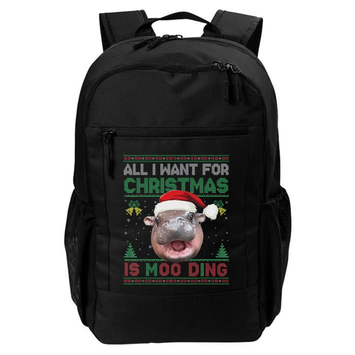 Moo Deng Christmas All I Want For Christmas Is Moo Deng Backpack