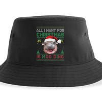 Moo Deng Christmas All I Want For Christmas Is Moo Deng Sustainable Bucket Hat