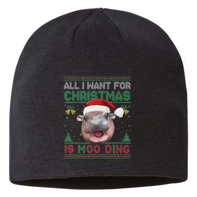 Moo Deng Christmas All I Want For Christmas Is Moo Deng Sustainable Beanie