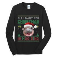 Moo Deng Christmas All I Want For Christmas Is Moo Deng Tall Long Sleeve T-Shirt