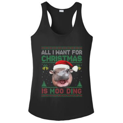 Moo Deng Christmas All I Want For Christmas Is Moo Deng Ladies PosiCharge Competitor Racerback Tank