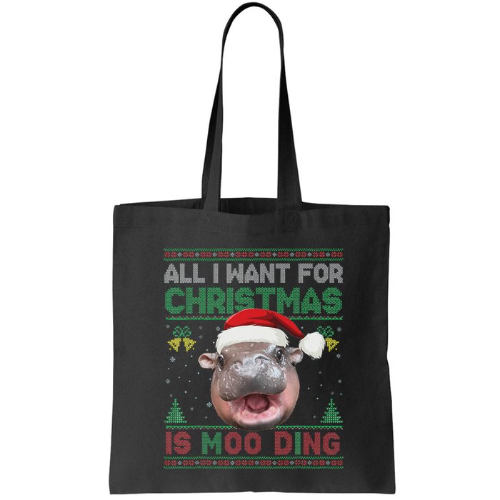Moo Deng Christmas All I Want For Christmas Is Moo Deng Bag