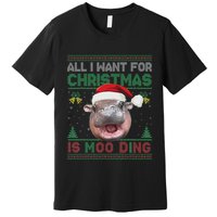 Moo Deng Christmas All I Want For Christmas Is Moo Deng Premium T-Shirt