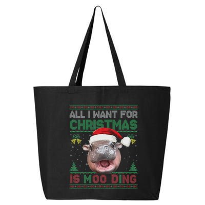 Moo Deng Christmas All I Want For Christmas Is Moo Deng 25L Jumbo Tote