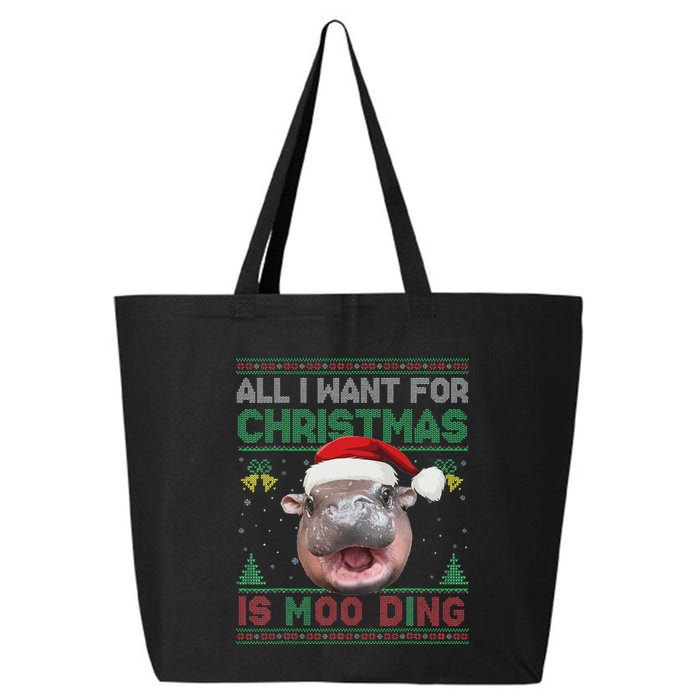 Moo Deng Christmas All I Want For Christmas Is Moo Deng 25L Jumbo Tote