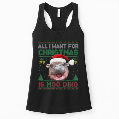 Moo Deng Christmas All I Want For Christmas Is Moo Deng Womens Tank Top