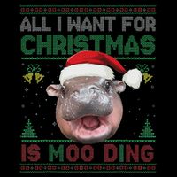 Moo Deng Christmas All I Want For Christmas Is Moo Deng Baby Bodysuit