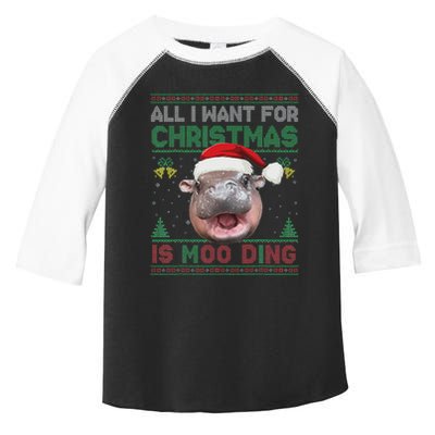 Moo Deng Christmas All I Want For Christmas Is Moo Deng Toddler Fine Jersey T-Shirt
