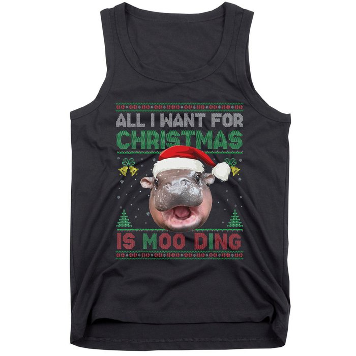 Moo Deng Christmas All I Want For Christmas Is Moo Deng Tank Top