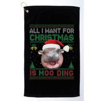Moo Deng Christmas All I Want For Christmas Is Moo Deng Golf Towel