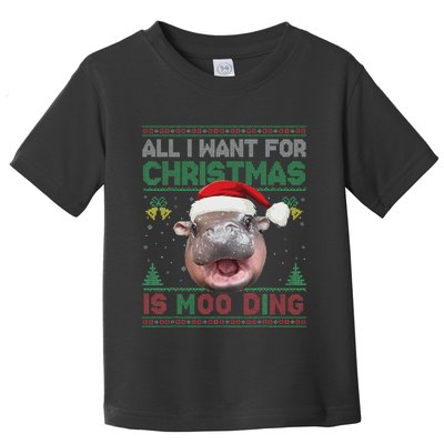 Moo Deng Christmas All I Want For Christmas Is Moo Deng Toddler T-Shirt