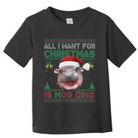 Moo Deng Christmas All I Want For Christmas Is Moo Deng Toddler T-Shirt