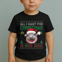 Moo Deng Christmas All I Want For Christmas Is Moo Deng Toddler T-Shirt