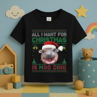 Moo Deng Christmas All I Want For Christmas Is Moo Deng Toddler T-Shirt
