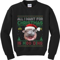 Moo Deng Christmas All I Want For Christmas Is Moo Deng Kids Sweatshirt