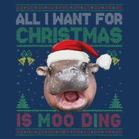 Moo Deng Christmas All I Want For Christmas Is Moo Deng Infant Baby Jersey Bodysuit