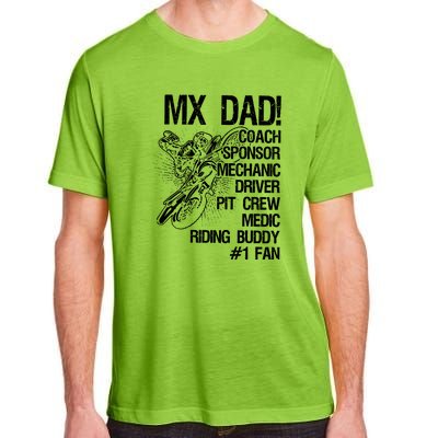 MX Dad Coach Sponsor Mechanic Driver Riding Buddy Dirt Bike Fathers Day Gift Adult ChromaSoft Performance T-Shirt