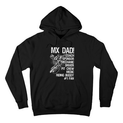 MX Dad Coach Sponsor Mechanic Driver Riding Buddy Dirt Bike Fathers Day Gift Hoodie