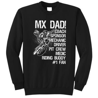 MX Dad Coach Sponsor Mechanic Driver Riding Buddy Dirt Bike Fathers Day Gift Sweatshirt