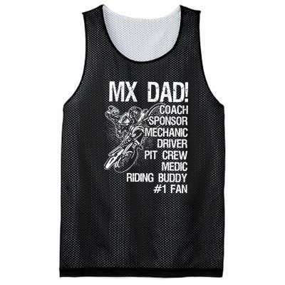 MX Dad Coach Sponsor Mechanic Driver Riding Buddy Dirt Bike Fathers Day Gift Mesh Reversible Basketball Jersey Tank