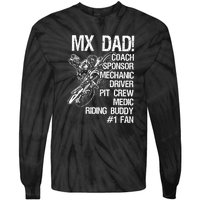 MX Dad Coach Sponsor Mechanic Driver Riding Buddy Dirt Bike Fathers Day Gift Tie-Dye Long Sleeve Shirt