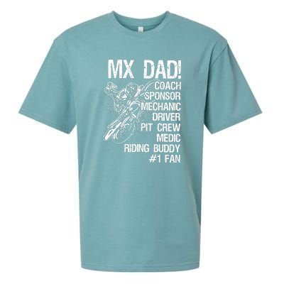 MX Dad Coach Sponsor Mechanic Driver Riding Buddy Dirt Bike Fathers Day Gift Sueded Cloud Jersey T-Shirt