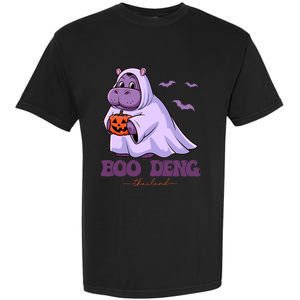 Moo Deng Cute Baby Pygmy Hippo Bouncy Pig In Thai Halloween Garment-Dyed Heavyweight T-Shirt