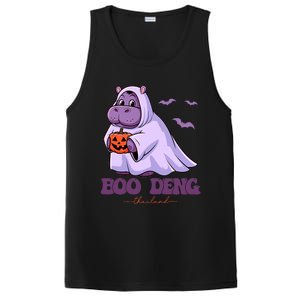 Moo Deng Cute Baby Pygmy Hippo Bouncy Pig In Thai Halloween PosiCharge Competitor Tank