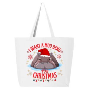 Moo Deng Christmas I Want A Moo Deng For Christmas 25L Jumbo Tote