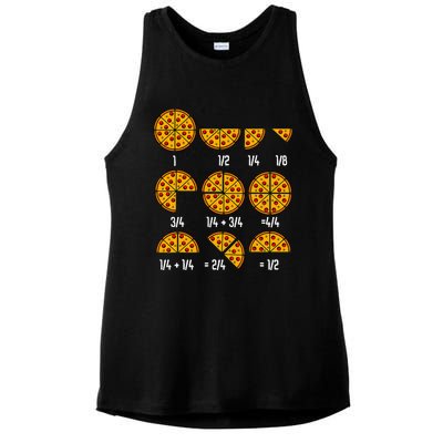 Maths Day Costume Idea Teachers Pizza Slice Fraction Ladies PosiCharge Tri-Blend Wicking Tank