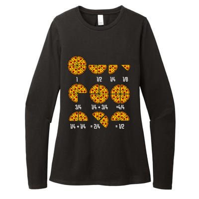 Maths Day Costume Idea Teachers Pizza Slice Fraction Womens CVC Long Sleeve Shirt