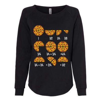 Maths Day Costume Idea Teachers Pizza Slice Fraction Womens California Wash Sweatshirt