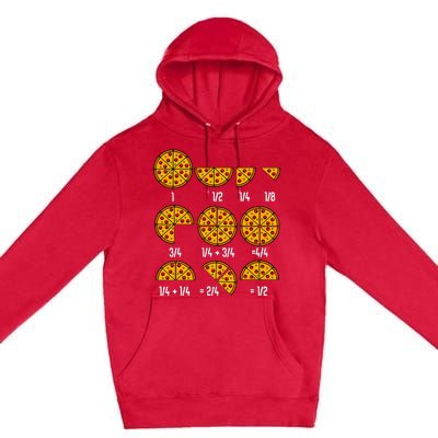 Maths Day Costume Idea Teachers Pizza Slice Fraction Premium Pullover Hoodie