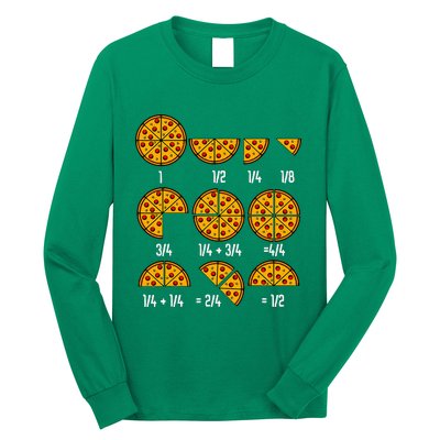 Maths Day Costume Idea Teachers Pizza Slice Fraction Long Sleeve Shirt