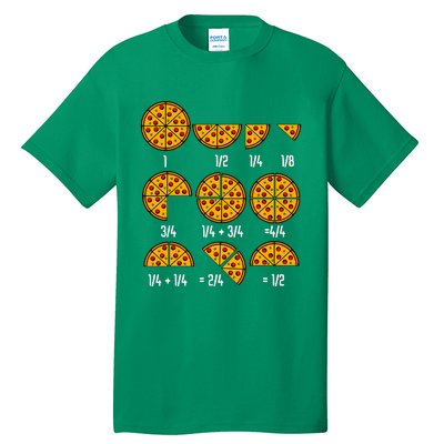 Maths Day Costume Idea Teachers Pizza Slice Fraction Tall T-Shirt