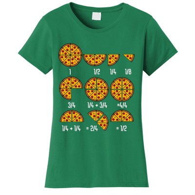 Maths Day Costume Idea Teachers Pizza Slice Fraction Women's T-Shirt