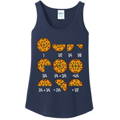 Maths Day Costume Idea Teachers Pizza Slice Fraction Ladies Essential Tank